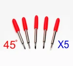 5 stk. knivpakke, Roland - Redsail Refleksfolie knive 50&ordm;, offset 0.75mm