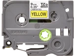 Brother original TZe621 tape &ndash; sort p&aring; gul, 9 mm bred