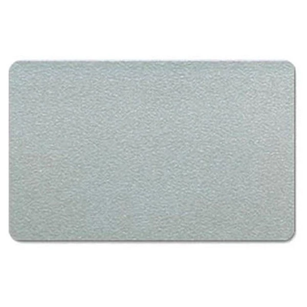 Plastikkort s&oslash;lv mat 0.76 mm