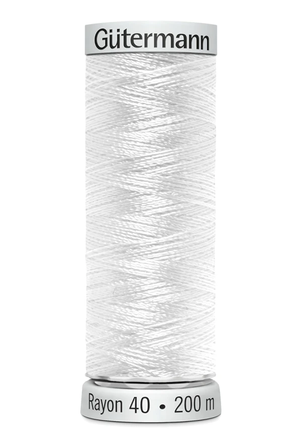 Gütermann Sulky Rayon 40 5 stk. x 200m 1001 Gütermann Sulky Rayon 40 5 stk. x 200m 1001