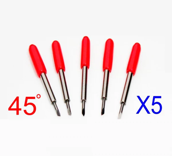 5 stk. knivpakke til refleksfolie - Roland knive 50º, 0.75mm offset 5 stk. knivpakke, Roland - Redsail Refleksfolie knive 50º, offset 0.75mm
