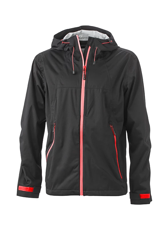 James & Nicholson Men's Waterproof Outdoor Jacket - Lightweight Softshell with Taped Seams & Adjustable Hood JAMES & NICHOLSON MEN'S OUTDOOR JACKET