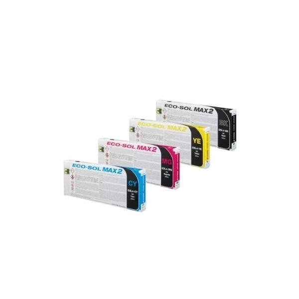 Eco-sol Max 2 - 220ml - CMYK Blækpatron Sæt til Roland BN-20A Eco-sol Max 2 - 220ml - Pakke med CMYK