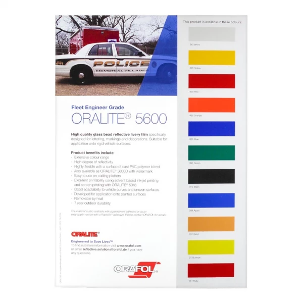 Oralite 5600 Farvekort