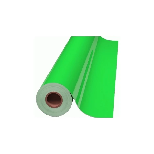 Fluorescerende folie grøn 63 cm x 6 m – Skarpt synligt og holdbart selvklæbende folie Fluorescerende folie grøn 63 cm x 6 m