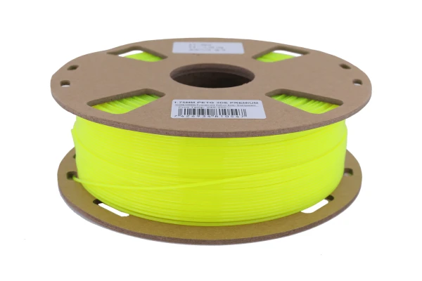 Fluorescent Yellow (Semi-transparent) - 3DE Premium - PETG - 1.75mm - 1kg