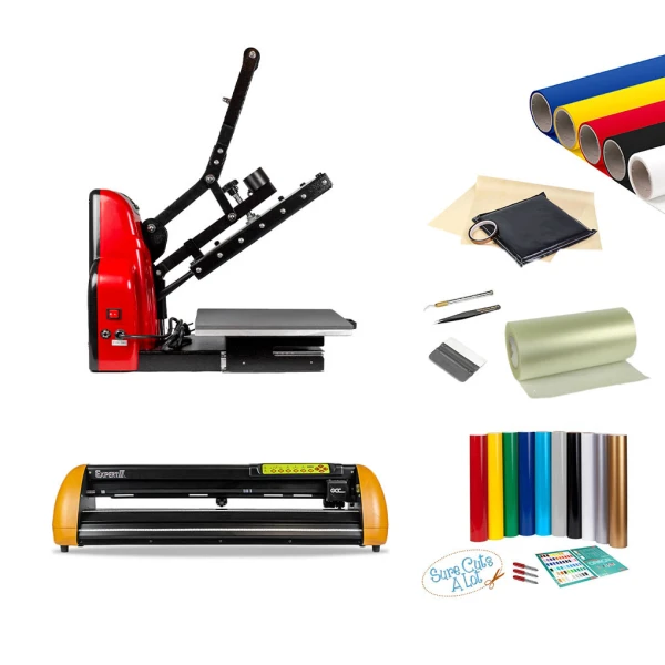 Skiltepakke Expert II 24 - Skæreplotter & Varmepresser Skiltepakke med Expert II 24 Skæreplotter og Semiautomatisk Varmepresser