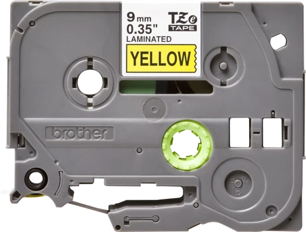 Brother original TZe621 tape – sort på gul, 9 mm bred Brother original TZe621 tape – sort på gul, 9 mm bred
