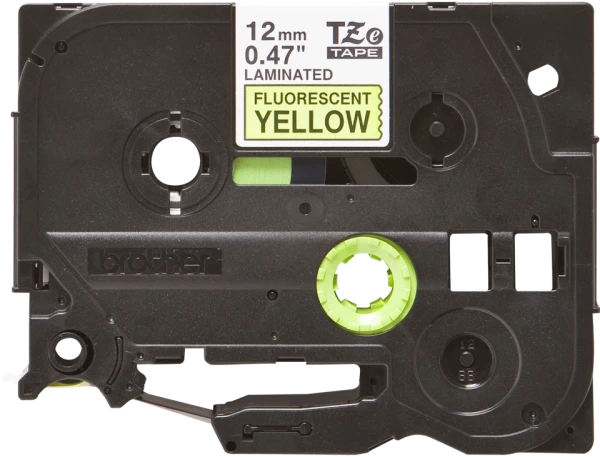 Brother original TZeC31 tape – neongul, 12 mm bred Brother original TZeC31 tape – neongul, 12 mm bred