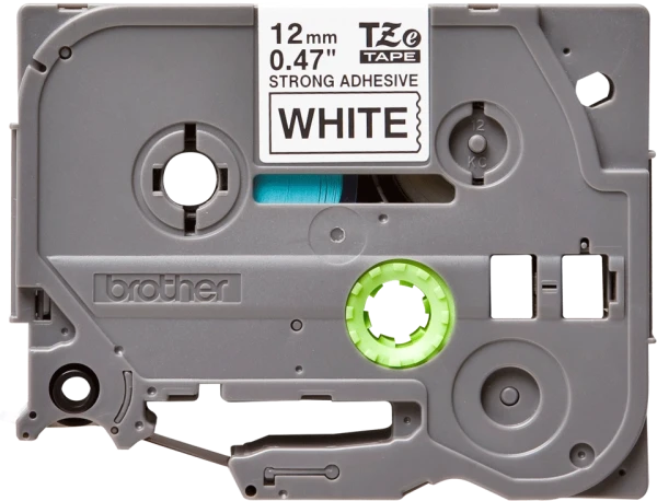 Brother original TZeS231 tape – sort på hvid, ekstra stærkt klæbende, 12 mm bred Brother original TZeS231 tape – sort på hvid, ekstra stærkt klæbende, 12 mm bred