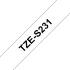 Brother original TZeS231 tape – sort på hvid, ekstra stærkt klæbende, 12 mm bred